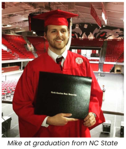 Mike Richardson at graduation