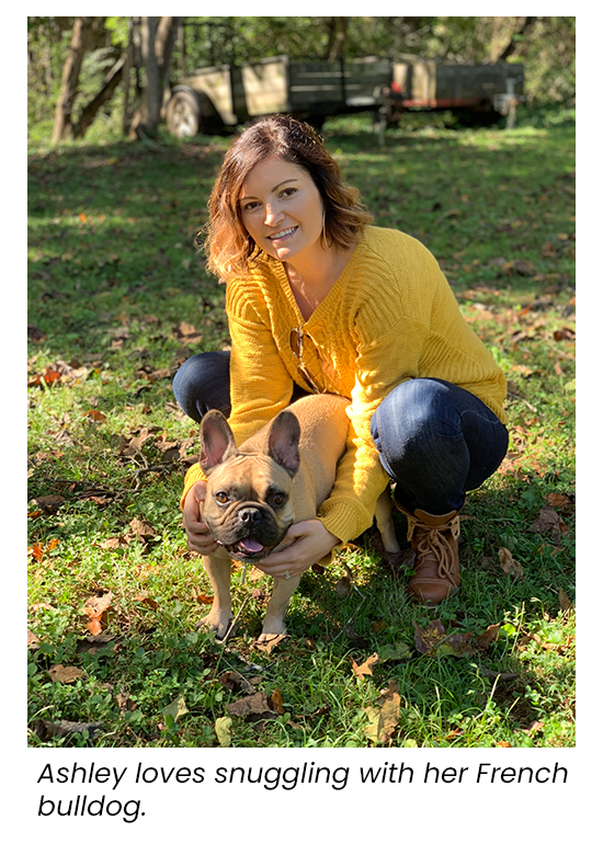 Ashley with her dog