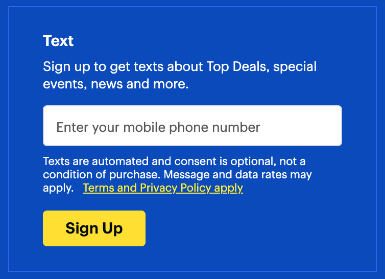 Best Buy Opt-In