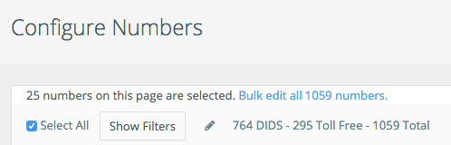Bulk Configure DIDs in thinQ's Platform