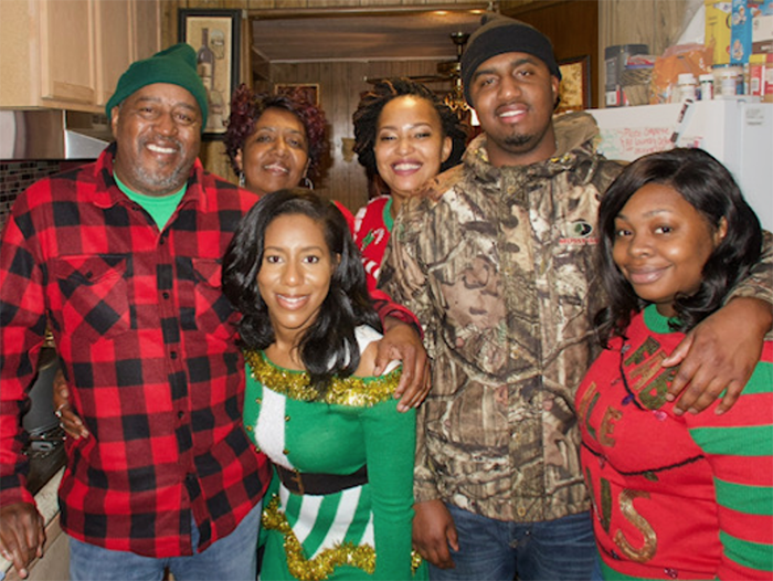 Christmas is my favorite holiday! Rickea with her close-knit family