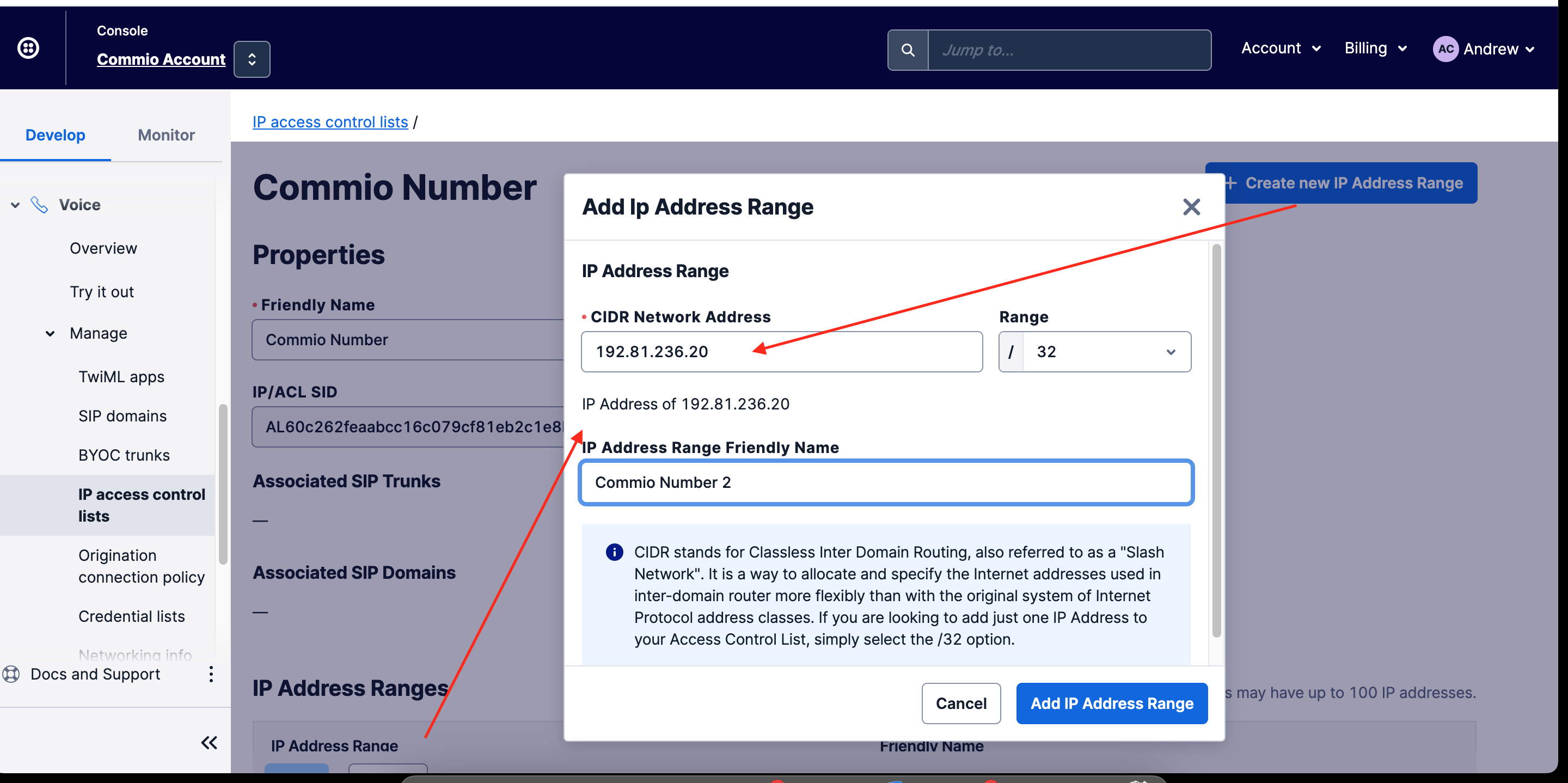 Commio Phone Numbers Twilio IP Ranges