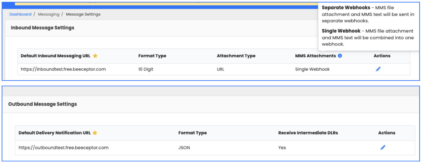 More Message Settings