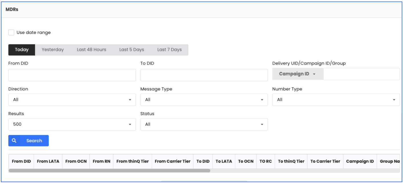 Campaign ID in MDRs Searchable