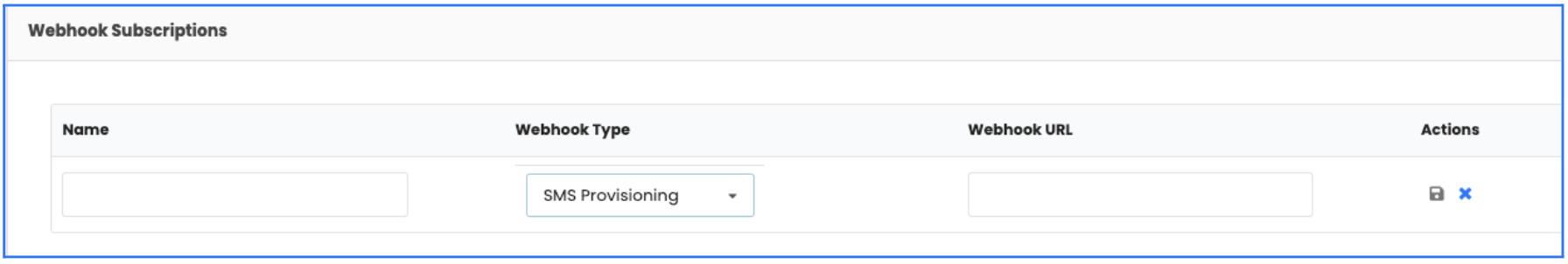 SMS Provisioning