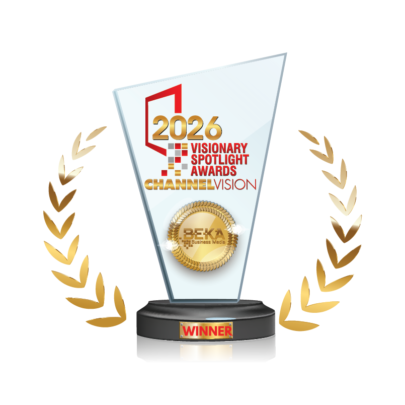 2026 Visionary Spotlight Awards Winner trophy from ChannelVision